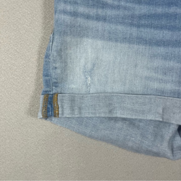 Isabel Maternity Midi Shorts Size 6 Light Wash Side Panel Stretch - Picture 5 of 8